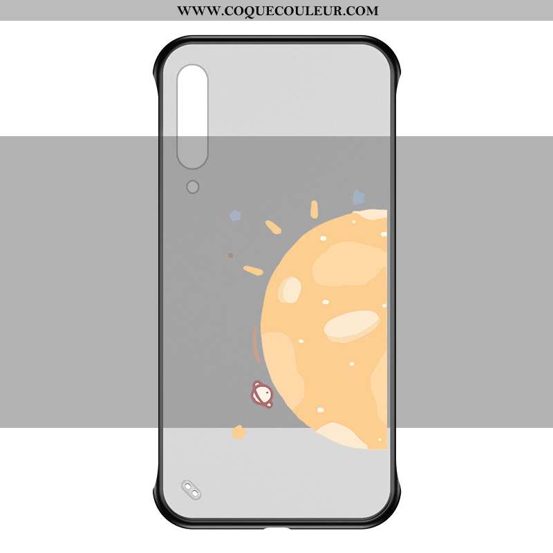 Coque Xiaomi Mi A3 Protection Dessin Animé Incassable, Housse Xiaomi Mi A3 Transparent Créatif Noir