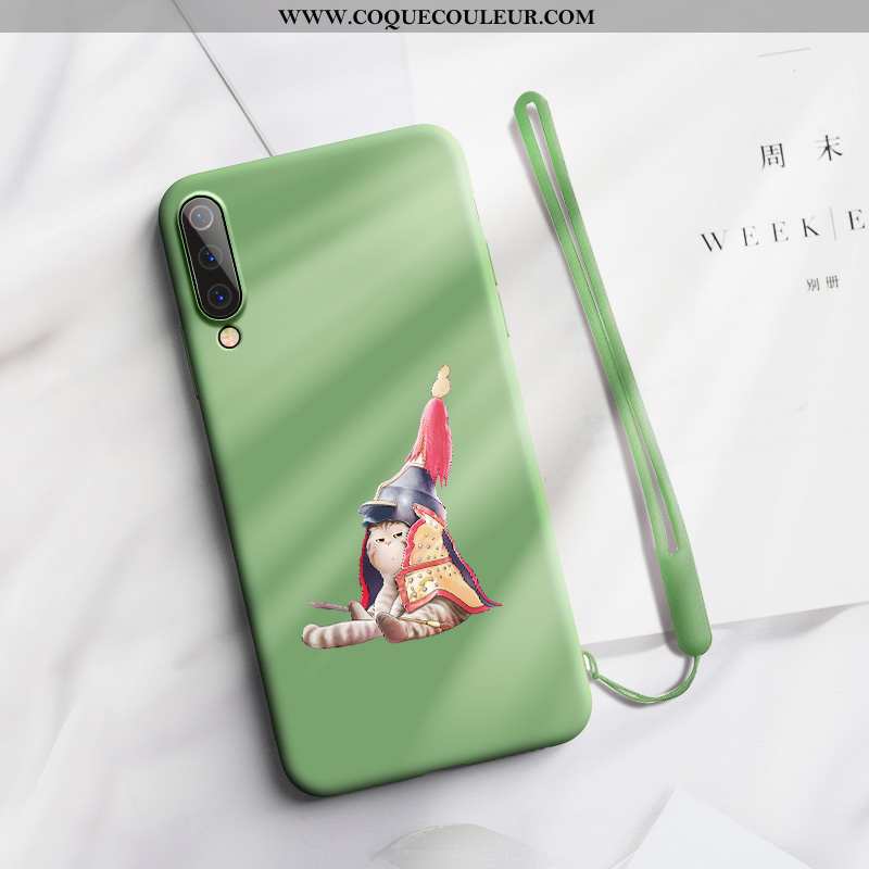 Coque Xiaomi Mi A3 Tendance Mode Simple, Housse Xiaomi Mi A3 Fluide Doux Nouveau Bleu Foncé