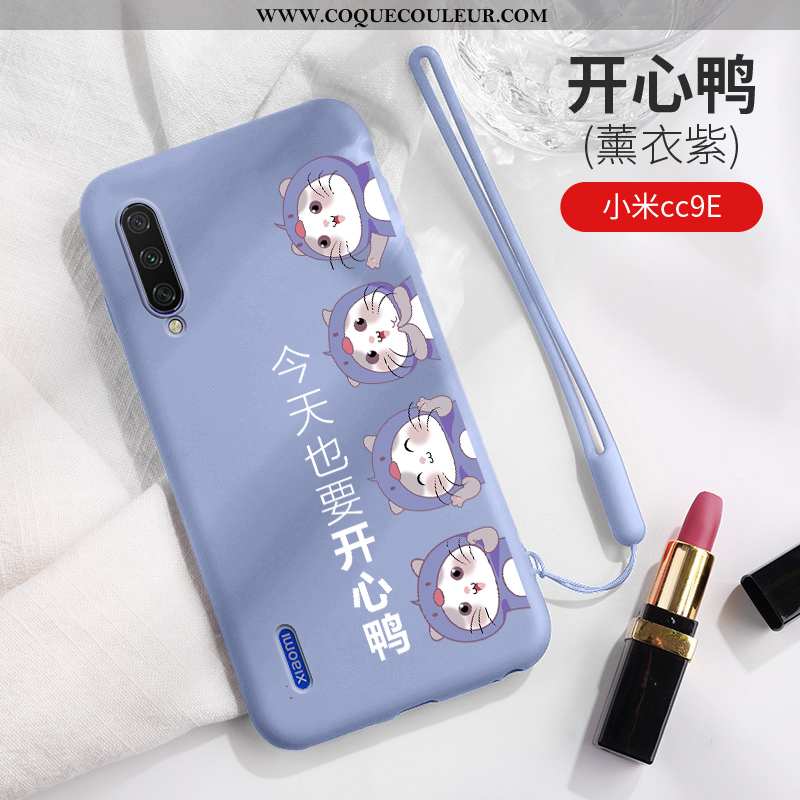 Coque Xiaomi Mi A3 Dessin Animé Silicone, Housse Xiaomi Mi A3 Charmant Légère Bleu