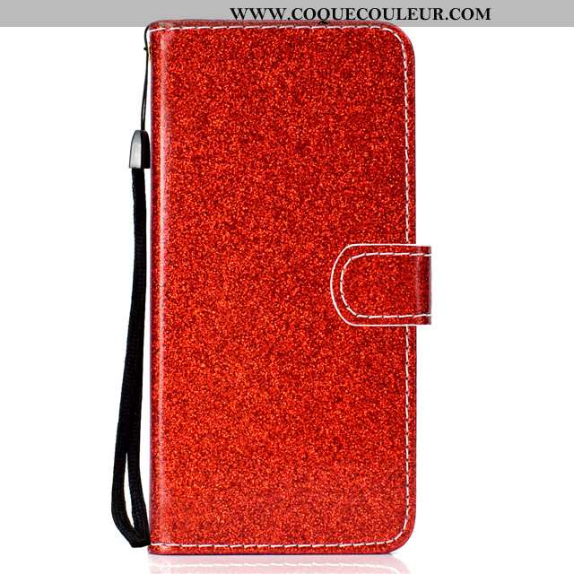 Coque Xiaomi Mi A3 Cuir Incassable Téléphone Portable, Housse Xiaomi Mi A3 Silicone Rouge