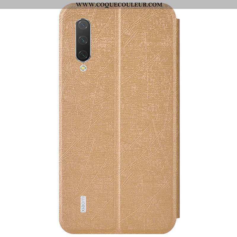 Étui Xiaomi Mi A3 Cuir Housse Téléphone Portable, Coque Xiaomi Mi A3 Fluide Doux Bleu