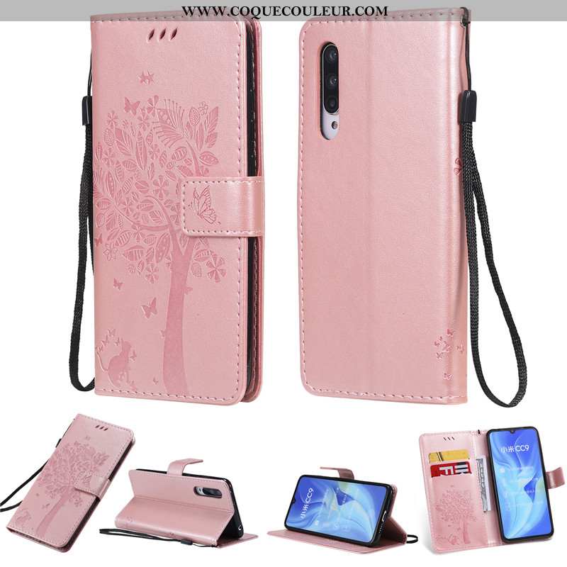 Coque Xiaomi Mi A3 Silicone Étui Fluide Doux, Housse Xiaomi Mi A3 Protection Téléphone Portable Rose