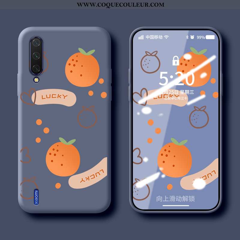 Coque Xiaomi Mi A3 Créatif Protection Tout Compris, Housse Xiaomi Mi A3 Charmant Personnalité Bleu