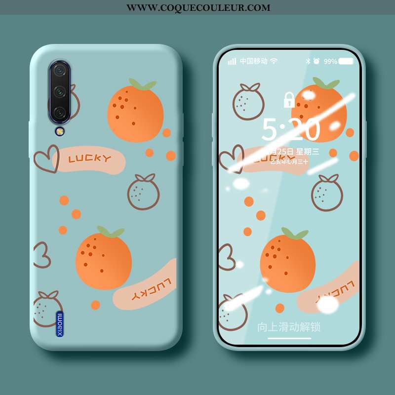 Coque Xiaomi Mi A3 Créatif Protection Tout Compris, Housse Xiaomi Mi A3 Charmant Personnalité Bleu