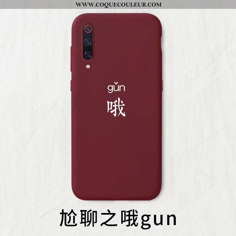 Housse Xiaomi Mi A3 Petit Coque Téléphone Portable, Étui Xiaomi Mi A3 Rouge Beige