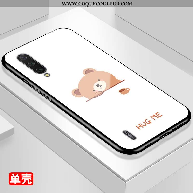 Housse Xiaomi Mi A3 Dessin Animé Coque Incassable, Étui Xiaomi Mi A3 Protection Net Rouge Rose