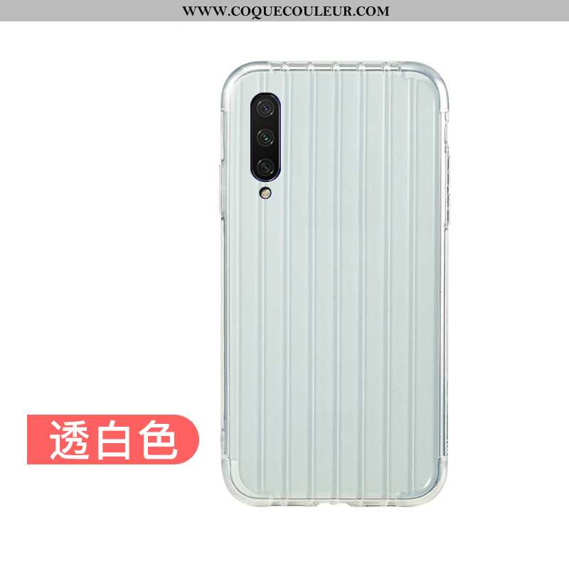 Étui Xiaomi Mi A3 Ultra Couvercle Arrière Fluide Doux, Coque Xiaomi Mi A3 Légère Petit Bleu