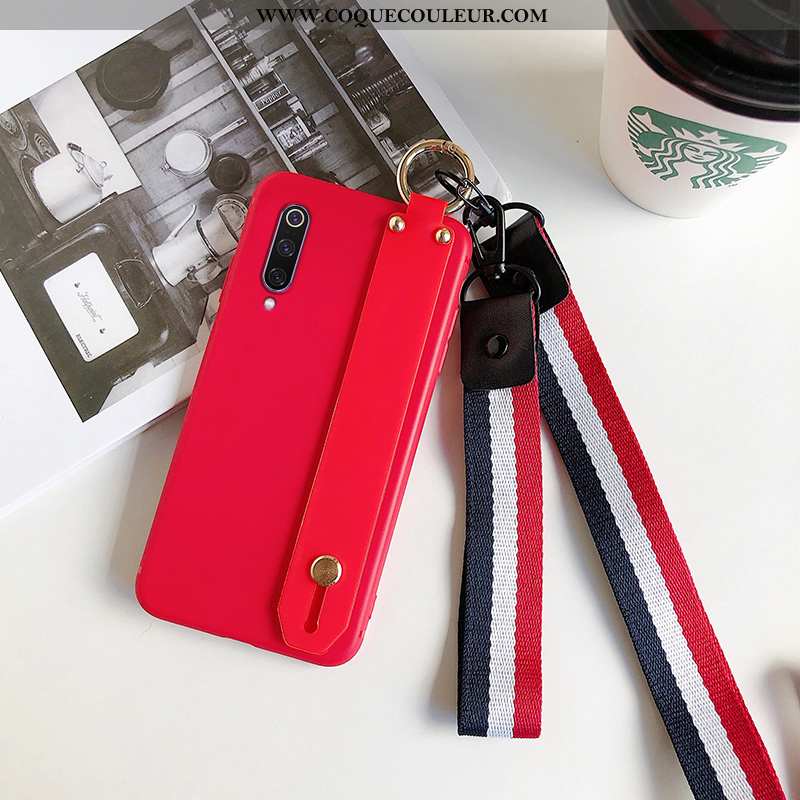 Étui Xiaomi Mi A3 Cou Suspendu Rouge, Coque Xiaomi Mi A3 Fluide Doux Petit Verte