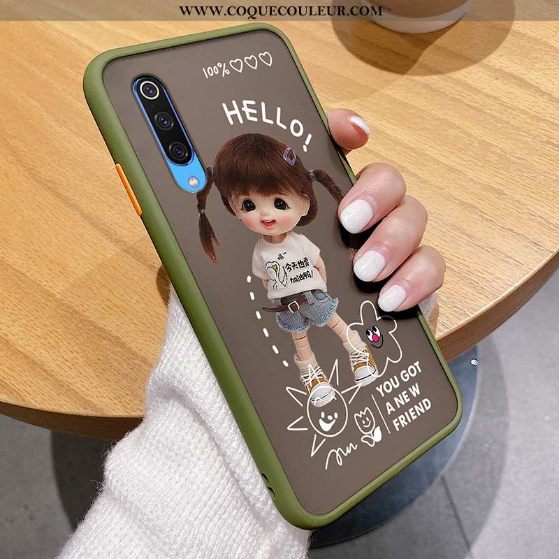 Étui Xiaomi Mi A3 Ultra Tout Compris Dessin Animé, Coque Xiaomi Mi A3 Tendance Personnalité Noir