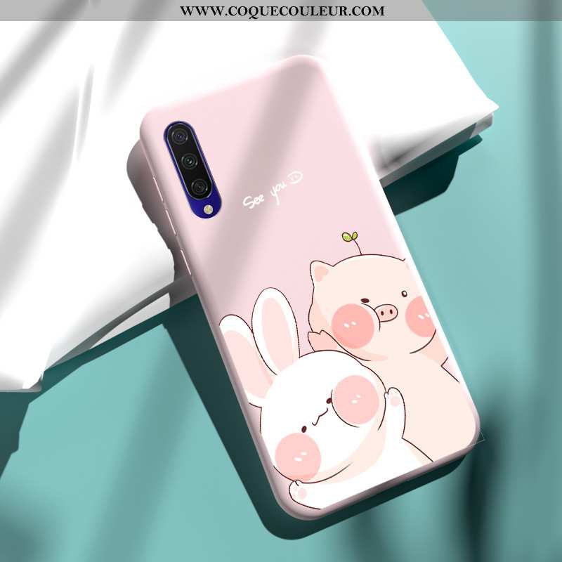 Étui Xiaomi Mi A3 Légère Téléphone Portable Silicone, Coque Xiaomi Mi A3 Fluide Doux Protection Rose