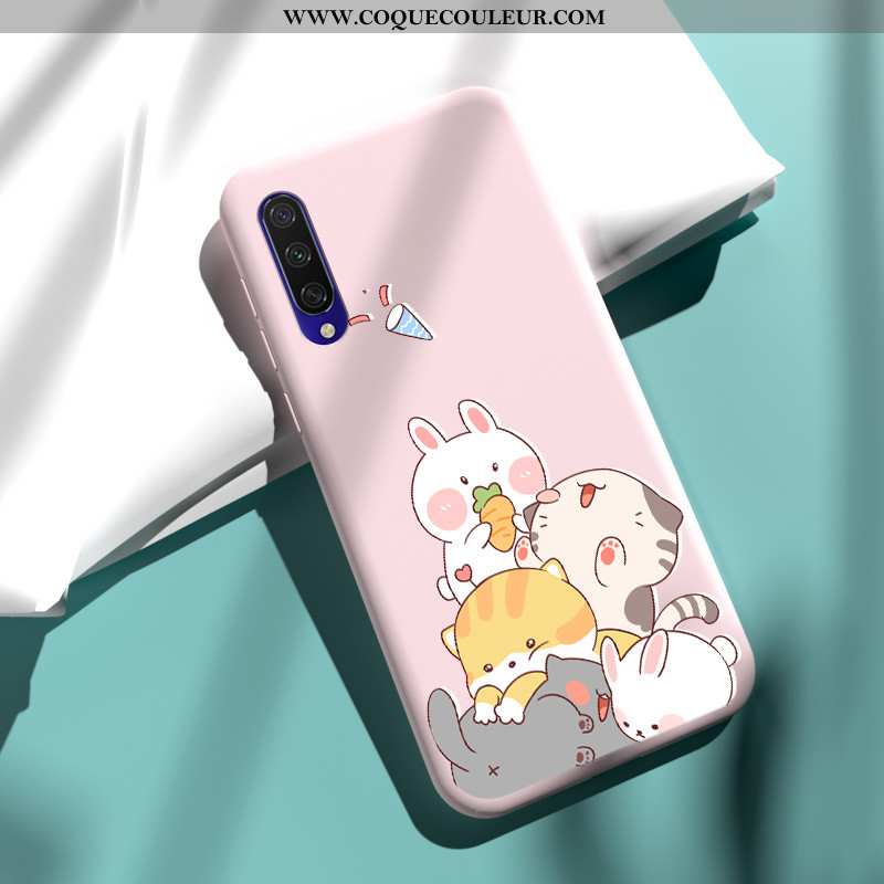 Étui Xiaomi Mi A3 Légère Téléphone Portable Silicone, Coque Xiaomi Mi A3 Fluide Doux Protection Rose