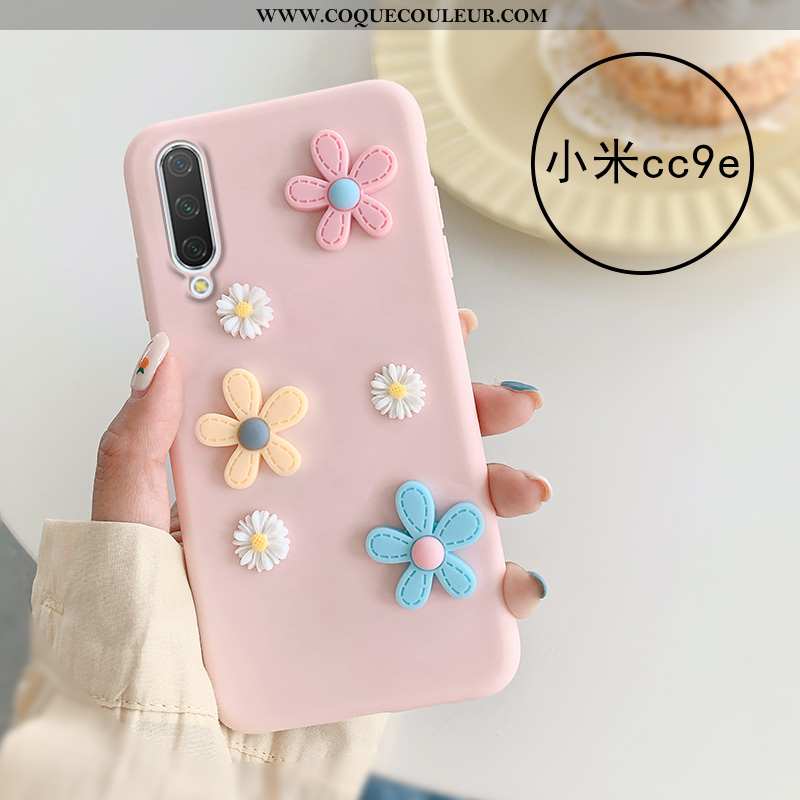 Coque Xiaomi Mi A3 Silicone Petit Incassable, Housse Xiaomi Mi A3 Fluide Doux Rose