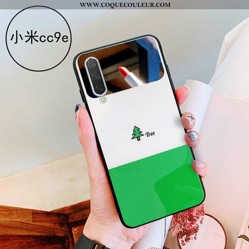 Étui Xiaomi Mi A3 Personnalité Net Rouge Petit, Coque Xiaomi Mi A3 Verre Simple Verte