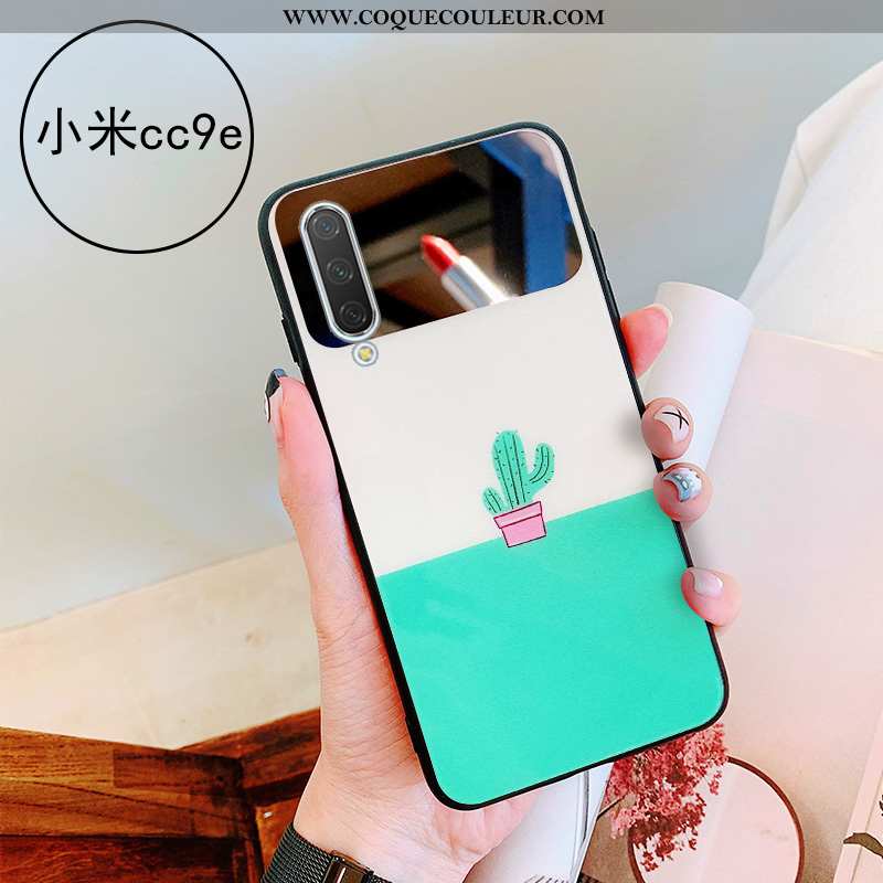 Étui Xiaomi Mi A3 Personnalité Net Rouge Petit, Coque Xiaomi Mi A3 Verre Simple Verte