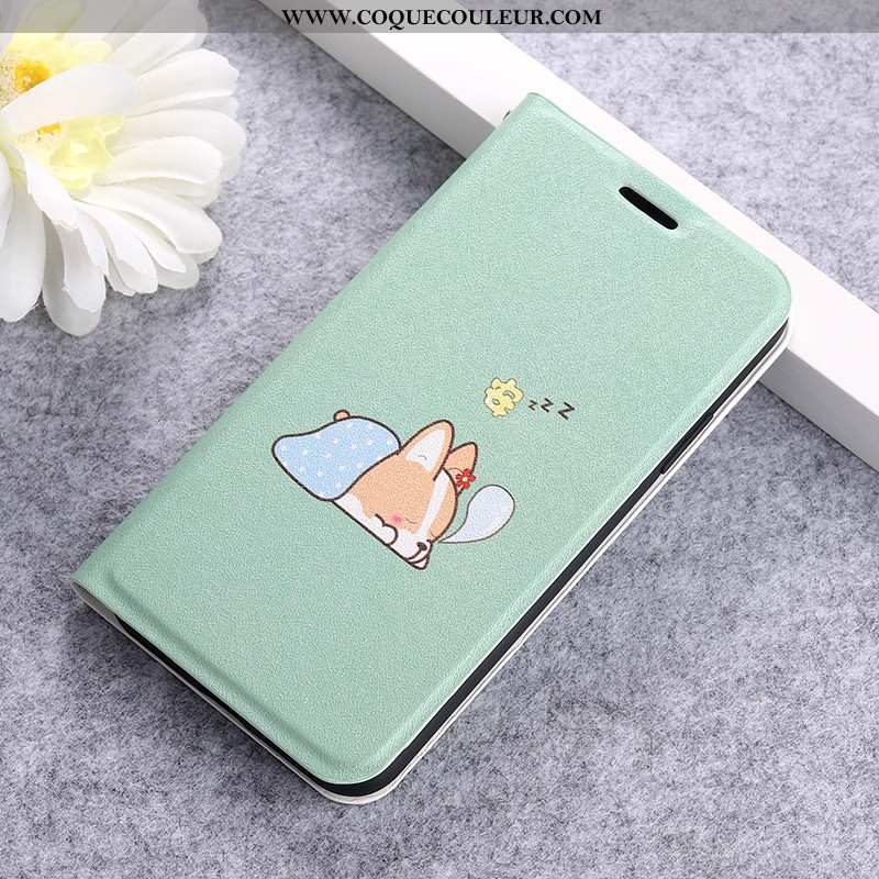 Coque Xiaomi Mi A3 Dessin Animé Vert Protection, Housse Xiaomi Mi A3 Charmant Étui Verte