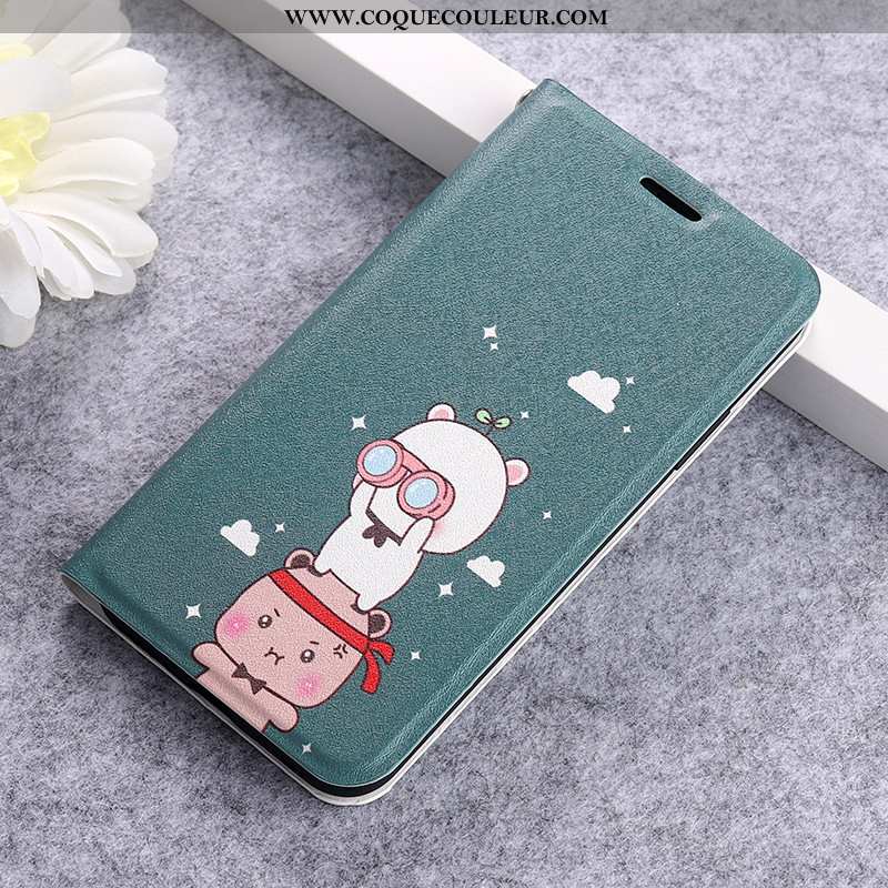 Coque Xiaomi Mi A3 Dessin Animé Vert Protection, Housse Xiaomi Mi A3 Charmant Étui Verte