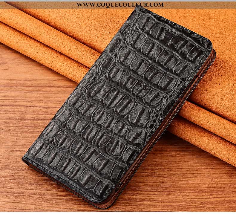 Housse Xiaomi Mi Max 3 Protection Étui Cuir, Xiaomi Mi Max 3 Cuir Véritable Coque Noir