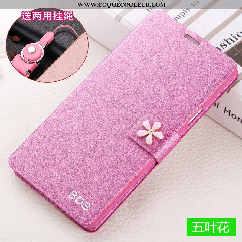 Coque Xiaomi Mi Max 3 Cuir Housse Étui, Xiaomi Mi Max 3 Protection Incassable Rose