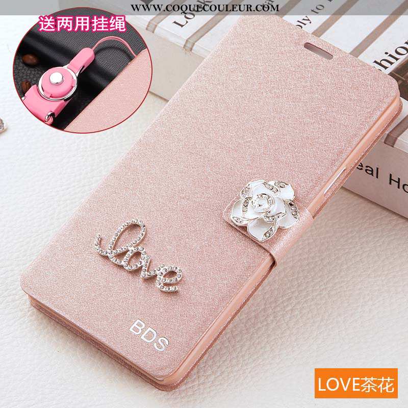 Coque Xiaomi Mi Max 3 Cuir Housse Étui, Xiaomi Mi Max 3 Protection Incassable Rose