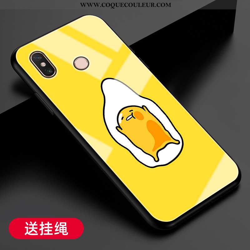 Coque Xiaomi Mi Max 3 Verre Protection Fluide Doux, Housse Xiaomi Mi Max 3 Tendance Téléphone Portab