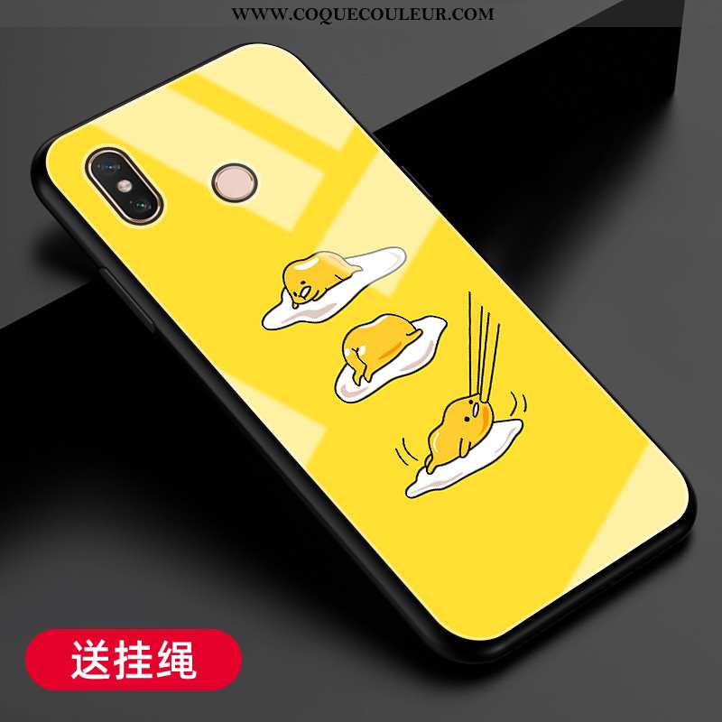 Coque Xiaomi Mi Max 3 Verre Protection Fluide Doux, Housse Xiaomi Mi Max 3 Tendance Téléphone Portab