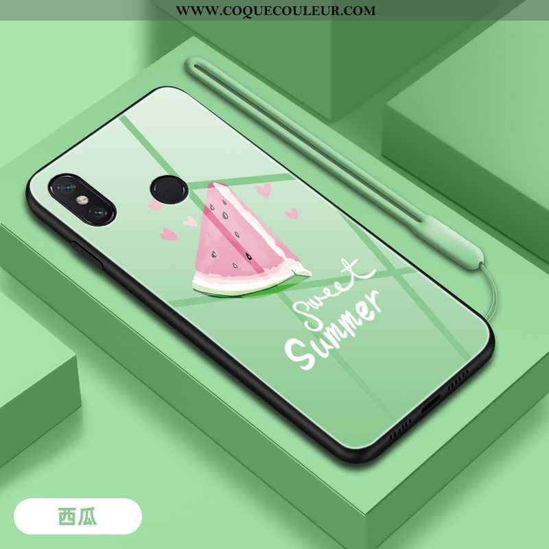 Housse Xiaomi Mi Max 3 Verre Incassable Téléphone Portable, Étui Xiaomi Mi Max 3 Tendance Frais Vert
