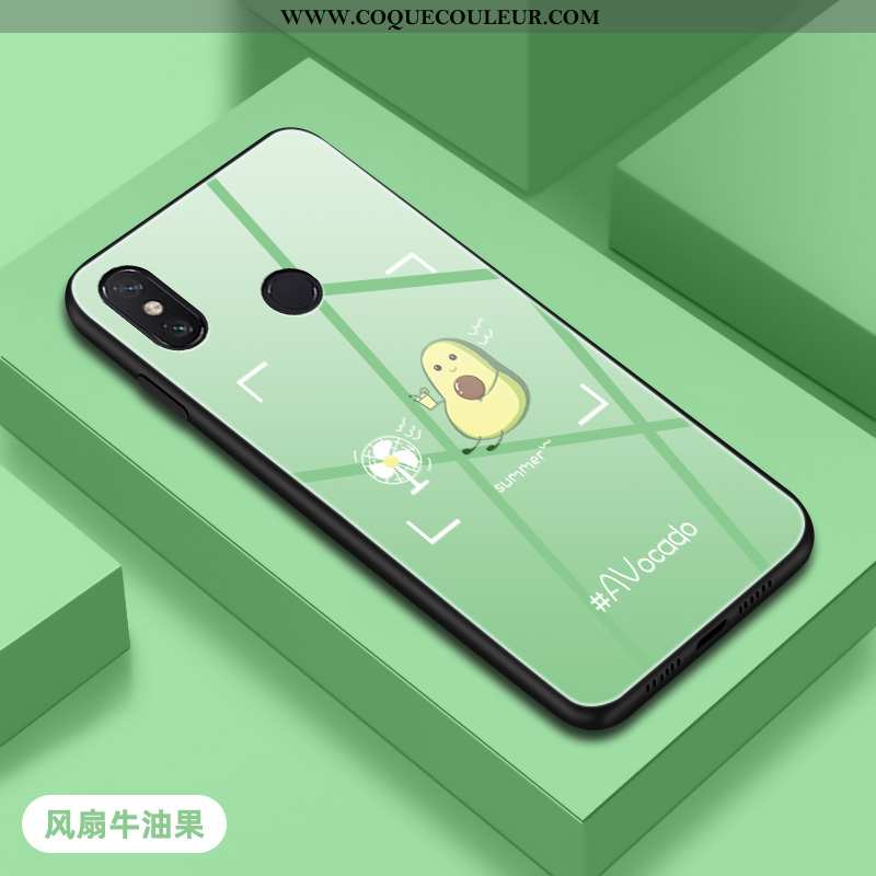 Housse Xiaomi Mi Max 3 Verre Incassable Téléphone Portable, Étui Xiaomi Mi Max 3 Tendance Frais Vert