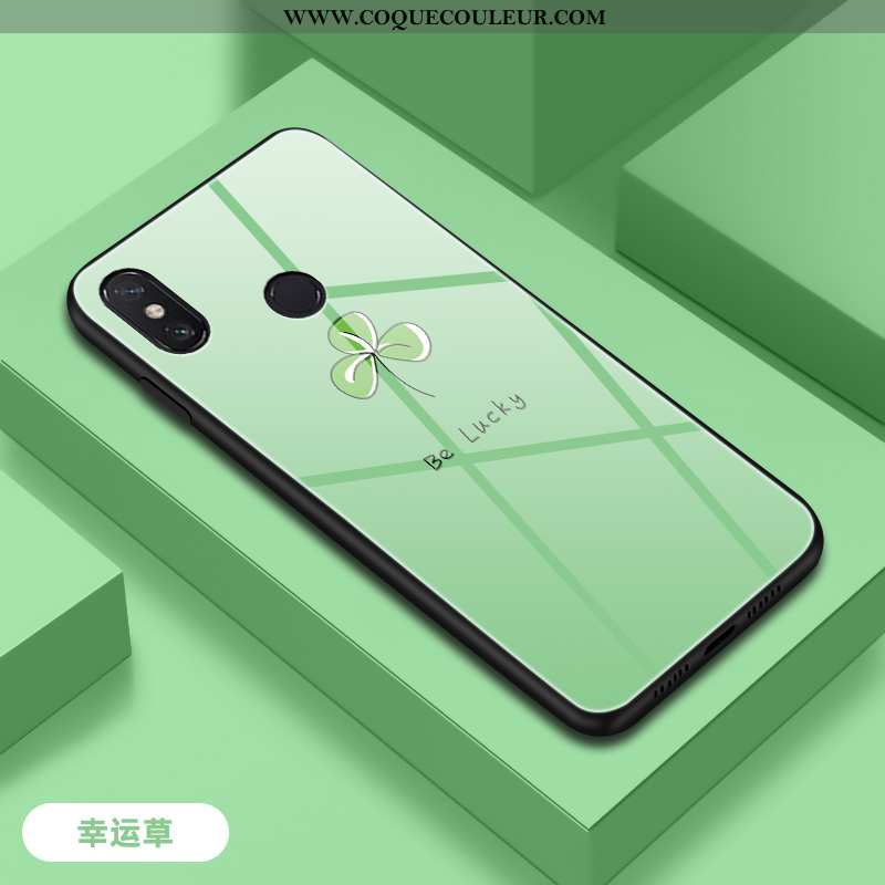 Housse Xiaomi Mi Max 3 Verre Incassable Téléphone Portable, Étui Xiaomi Mi Max 3 Tendance Frais Vert