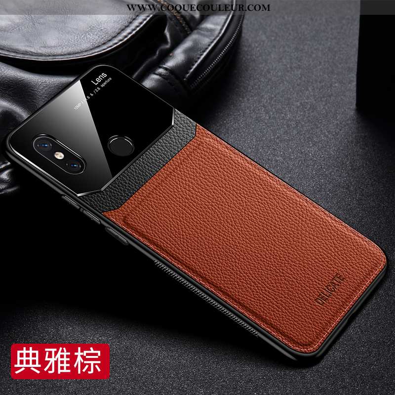 Étui Xiaomi Mi Max 3 Fluide Doux Ultra Modèle Fleurie, Coque Xiaomi Mi Max 3 Délavé En Daim Rouge