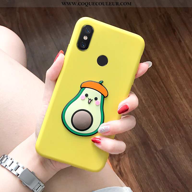 Coque Xiaomi Mi Max 3 Charmant Simple Protection, Housse Xiaomi Mi Max 3 Tendance Tout Compris Jaune