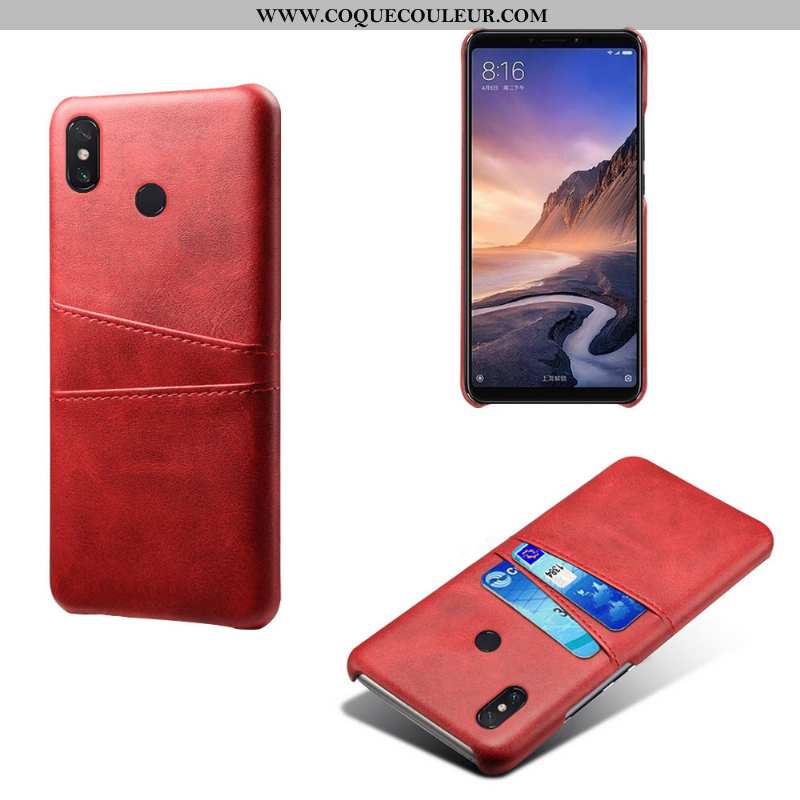 Housse Xiaomi Mi Max 3 Cuir Carte Business, Étui Xiaomi Mi Max 3 Protection Incassable Verte