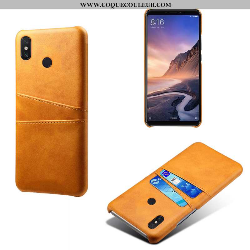 Housse Xiaomi Mi Max 3 Cuir Carte Business, Étui Xiaomi Mi Max 3 Protection Incassable Verte