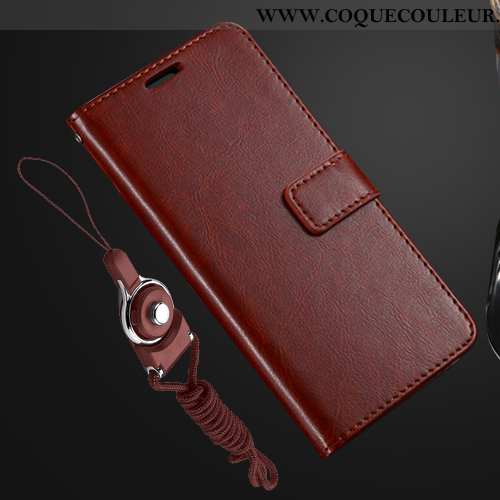 Housse Xiaomi Mi Max 3 Protection Clamshell Petit, Étui Xiaomi Mi Max 3 Cuir Marron