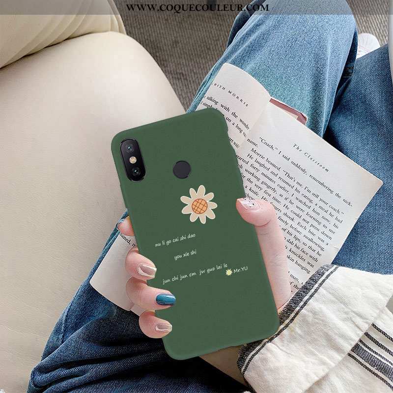 Étui Xiaomi Mi Max 3 Silicone Vert Fluide Doux, Coque Xiaomi Mi Max 3 Protection Téléphone Portable 