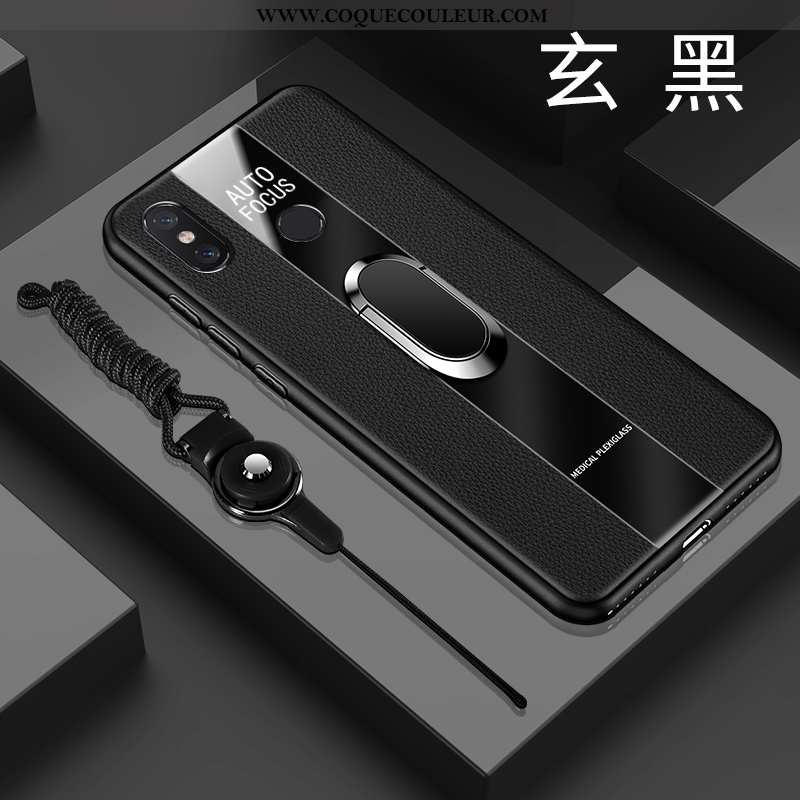 Housse Xiaomi Mi Max 3 Tendance Coque Silicone, Étui Xiaomi Mi Max 3 Cuir Incassable Noir