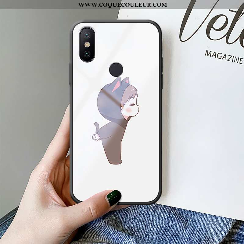 Coque Xiaomi Mi Max 3 Créatif Amoureux Coque, Housse Xiaomi Mi Max 3 Dessin Animé Net Rouge Verte