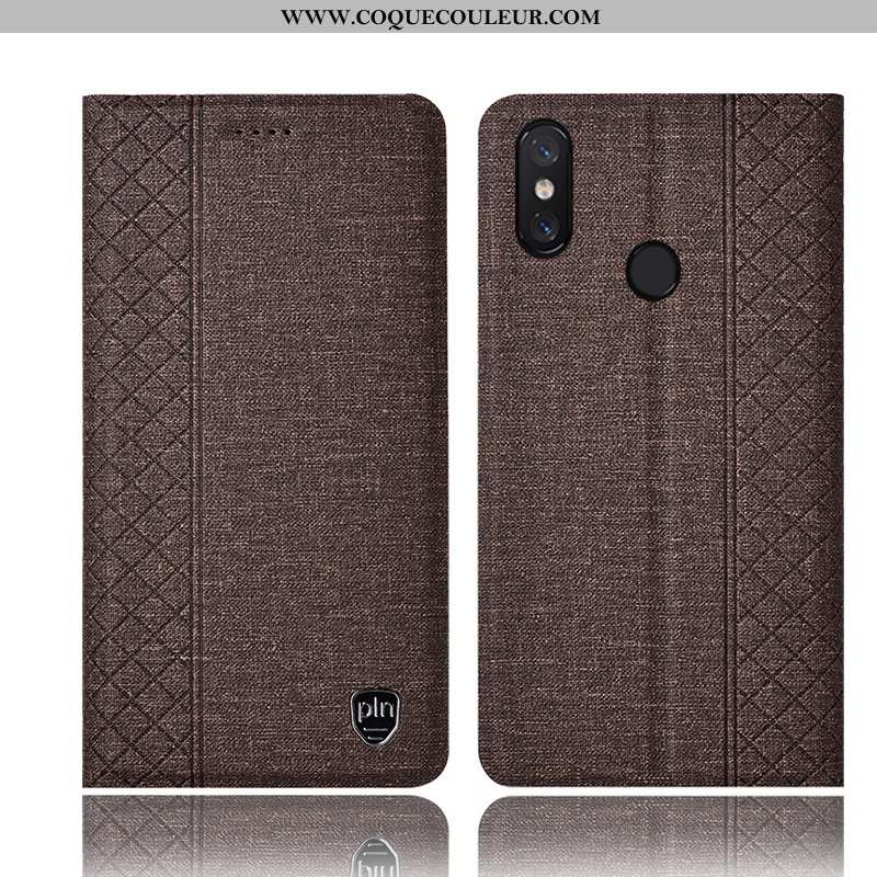 Housse Xiaomi Mi Max 3 Protection Petit Tout Compris, Étui Xiaomi Mi Max 3 Cuir Gris