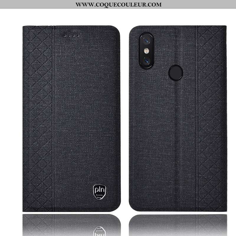 Housse Xiaomi Mi Max 3 Protection Petit Tout Compris, Étui Xiaomi Mi Max 3 Cuir Gris