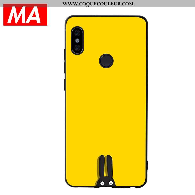 Coque Xiaomi Mi Max 3 Protection Petit Étui, Housse Xiaomi Mi Max 3 Fluide Doux Simple Jaune