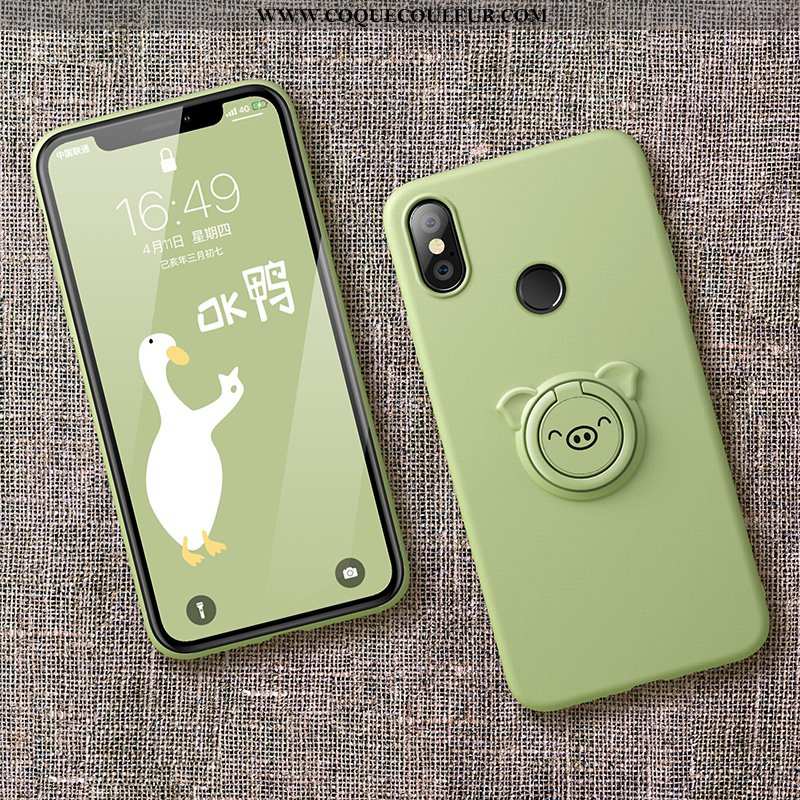 Coque Xiaomi Mi Max 3 Dessin Animé Légères Coque, Housse Xiaomi Mi Max 3 Charmant Petit Verte