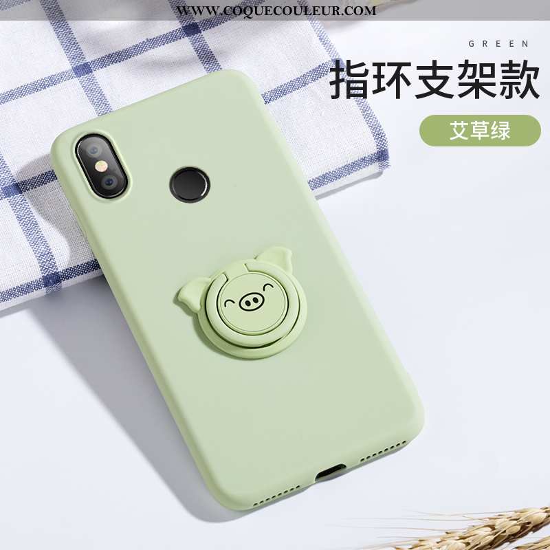 Coque Xiaomi Mi Max 3 Dessin Animé Légères Coque, Housse Xiaomi Mi Max 3 Charmant Petit Verte