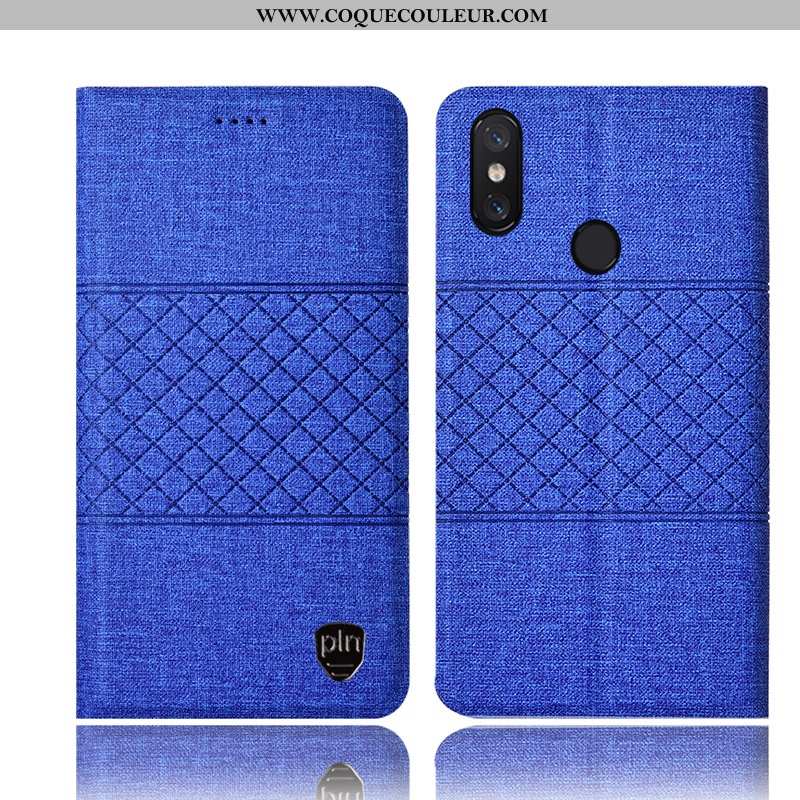 Housse Xiaomi Mi Max 3 Cuir Téléphone Portable Housse, Étui Xiaomi Mi Max 3 Protection Lin Rose