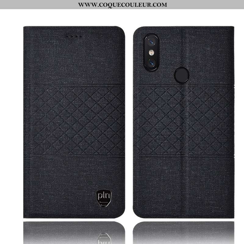 Housse Xiaomi Mi Max 3 Cuir Téléphone Portable Housse, Étui Xiaomi Mi Max 3 Protection Lin Rose