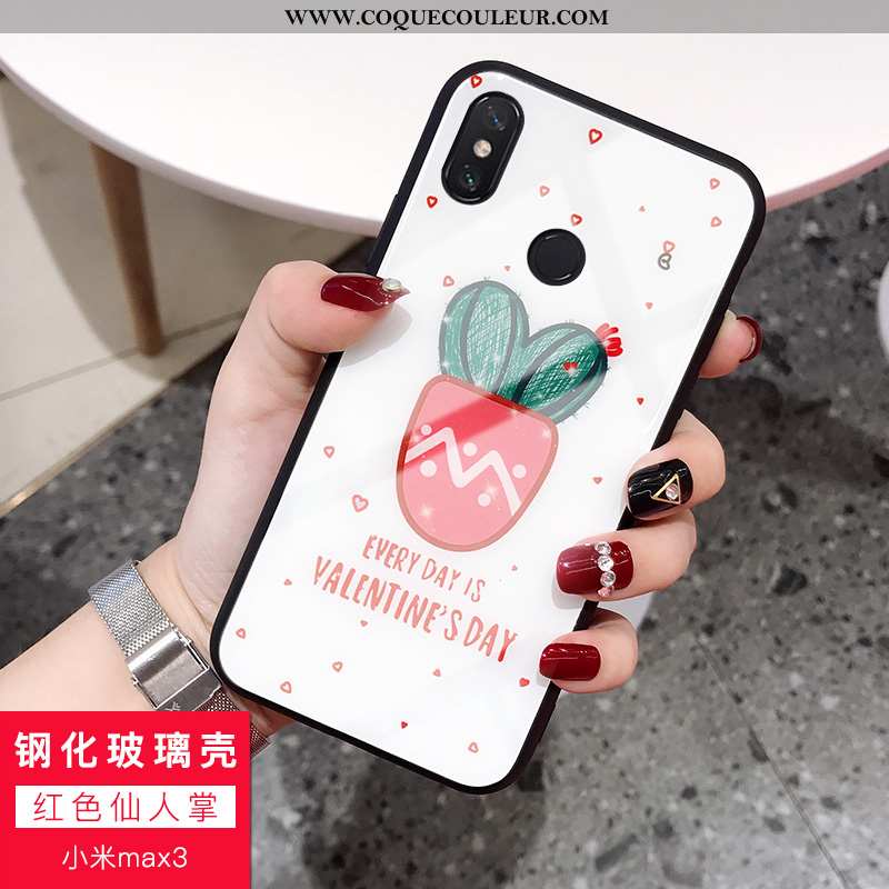 Housse Xiaomi Mi Max 3 Silicone Coque Rose, Étui Xiaomi Mi Max 3 Protection Petit Rose