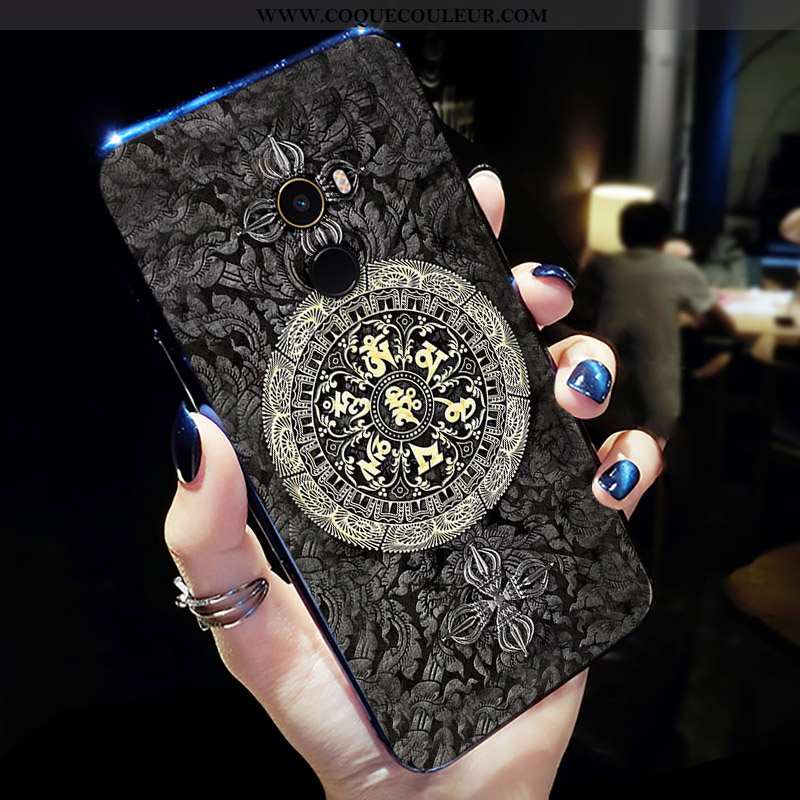 Coque Xiaomi Mi Mix 2 Créatif Étui Légère, Housse Xiaomi Mi Mix 2 Tendance Tout Compris Noir