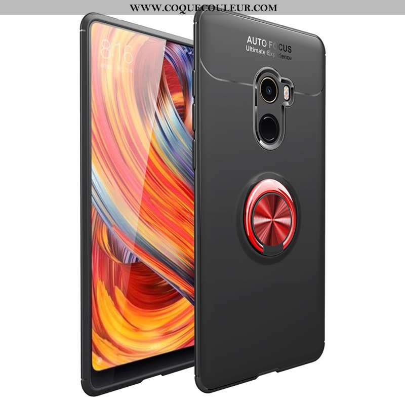 Étui Xiaomi Mi Mix 2 Silicone Noir Support, Coque Xiaomi Mi Mix 2 Fluide Doux