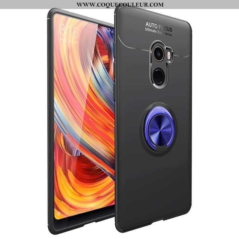 Étui Xiaomi Mi Mix 2 Silicone Noir Support, Coque Xiaomi Mi Mix 2 Fluide Doux