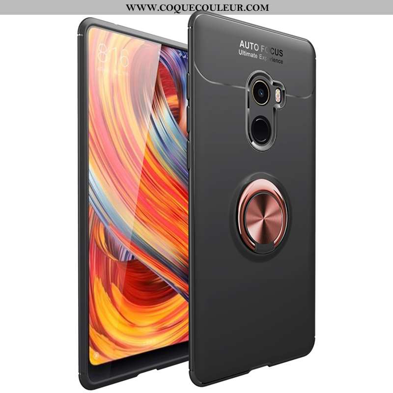 Étui Xiaomi Mi Mix 2 Silicone Noir Support, Coque Xiaomi Mi Mix 2 Fluide Doux