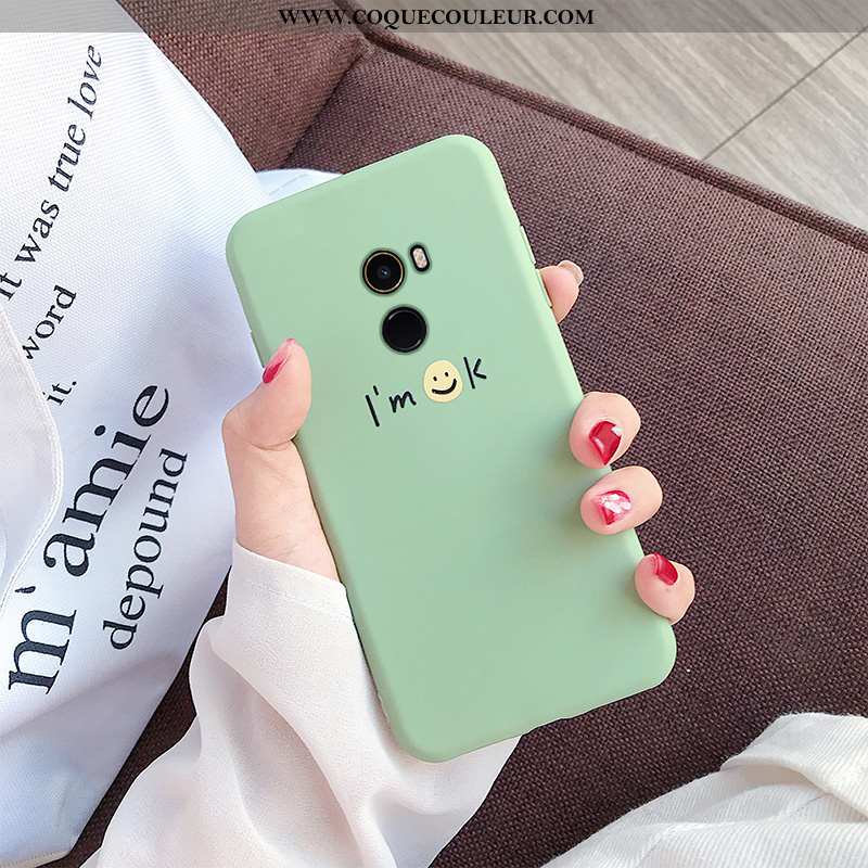 Étui Xiaomi Mi Mix 2 Fluide Doux Amoureux Tout Compris, Coque Xiaomi Mi Mix 2 Silicone Verte