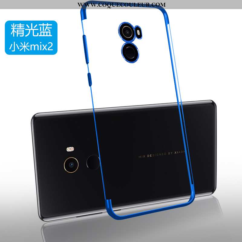 Coque Xiaomi Mi Mix 2 Protection Silicone Coque, Housse Xiaomi Mi Mix 2 Transparent Tendance Doré